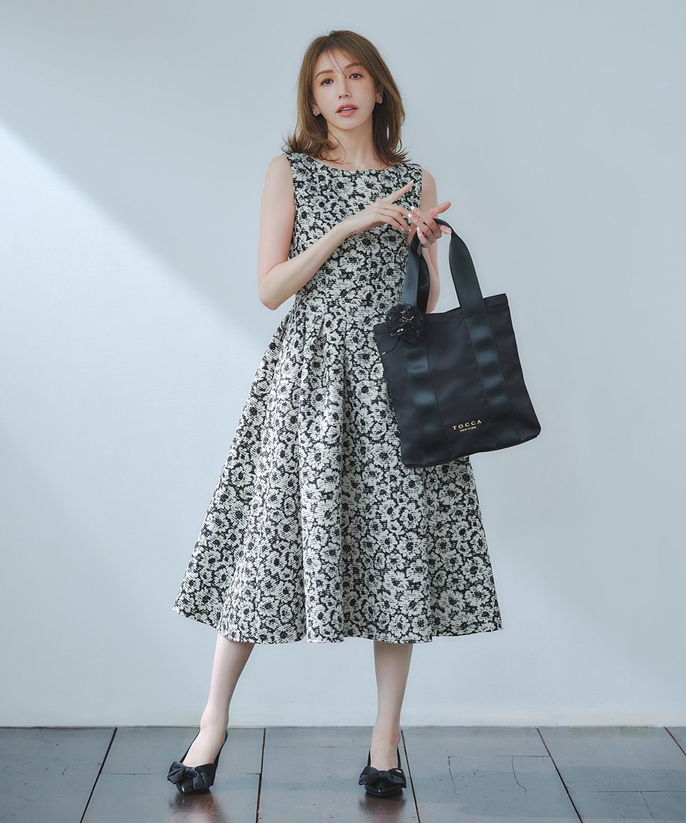 【オンワード】 TOCCA>ワンピース 【00サイズあり・洗える・消臭】MOONLIT FLOWER ドレス ブラック 0 レディース 【オンワード】 TOCCA>ワンピース 【00サイズあり・洗える・消臭】MOONLIT FLOWER ドレス ブラック 0 レディース