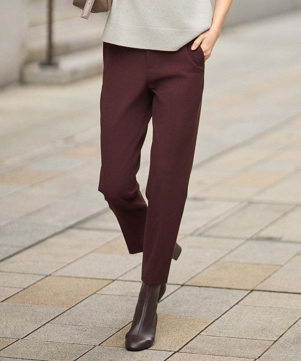 【オンワード】 自由区>パンツ TRギャバ裏起毛テーパード パンツ ボルドー 36 レディース 【オンワード】 自由区>パンツ TRギャバ裏起毛テーパード パンツ ボルドー 36 レディース