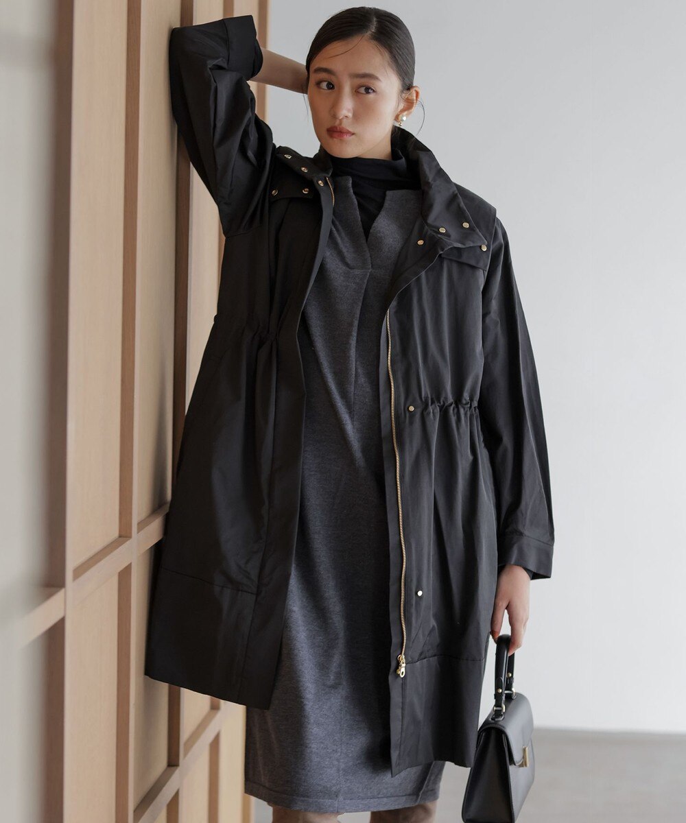 【オンワード】 組曲>ジャケット/アウター 【WEB限定】中綿ライナー付き モッズコート ブラック 1 レディース