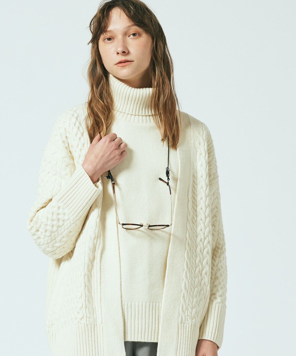 【オンワード】 J.PRESS YORK STREET>トップス 【WOMEN】WINTER アシメケーブル カーディガン ダルブルー F レディース 【送料無料】