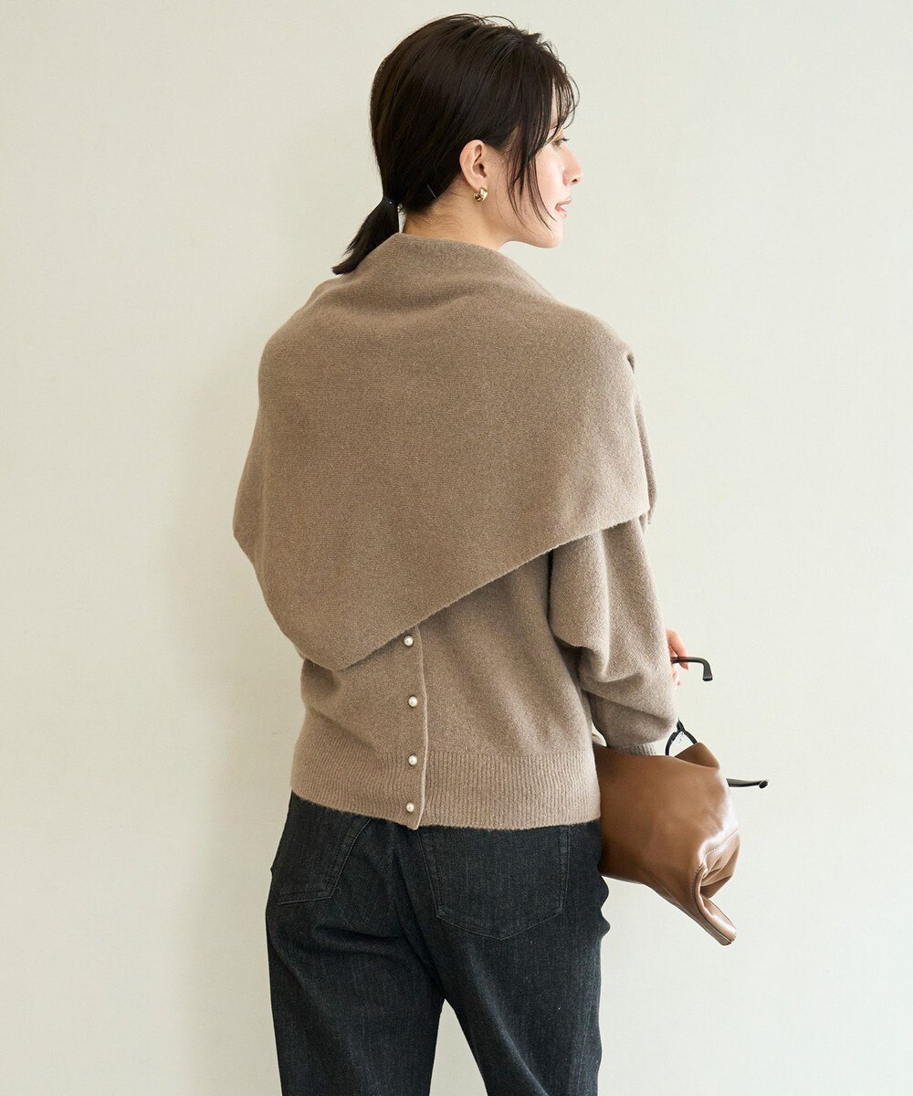 【オンワード】 UNFILO>ファッション雑貨 【WEB/一部店舗限定】ふわふわニット 三角ストール モカ F レディース