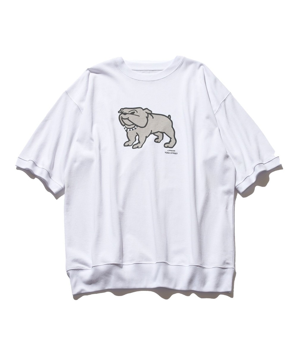 【オンワード】 J.PRESS YORK STREET>トップス 【UNISEX】ブルドッグプリント Tシャツ ネイビー L レディース 【送料無料】