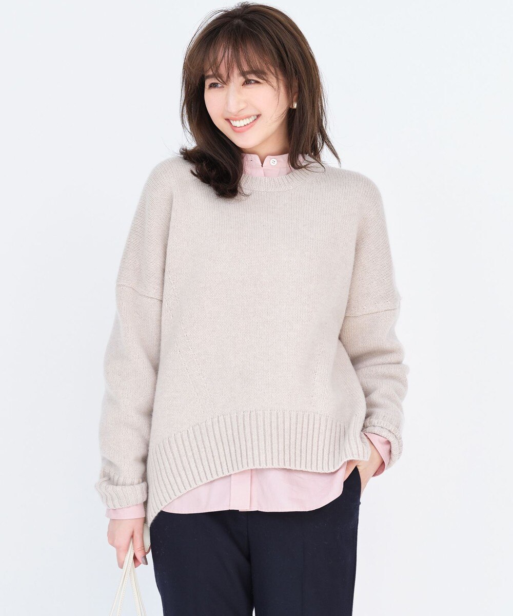 【オンワード】 23区 L>トップス 【ONWARD MAG】ウールカシミヤブレンドバルキー エディターズ ニット アイスブルー 44 レディース 【送料無料】