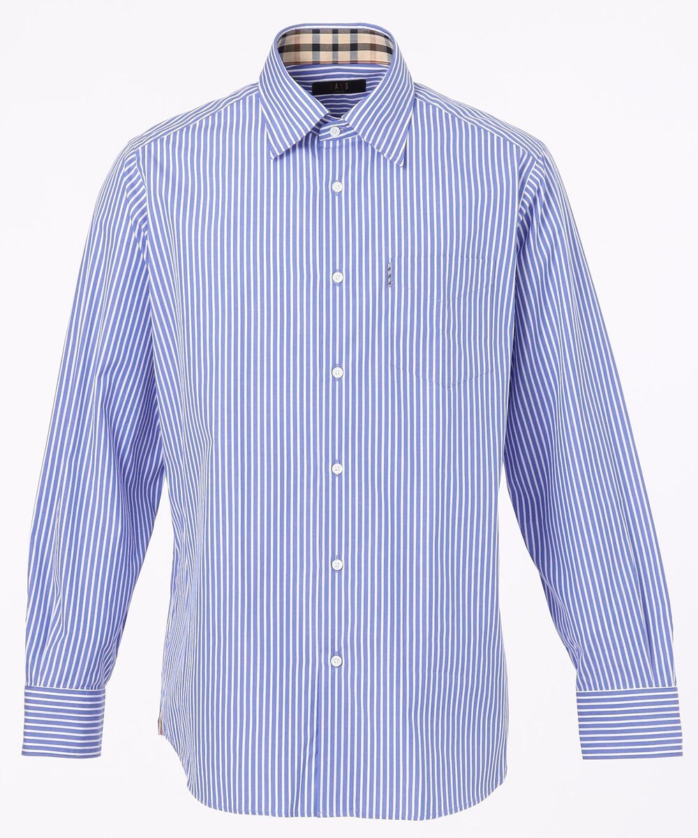 【オンワード】 DAKS>トップス 【オンワードクローゼット&一部店舗限定】ブロードストライプ シャツ ブルー LL メンズ 【送料無料】