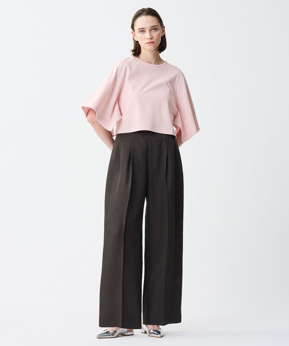 【オンワード】 uncrave>パンツ 【接触冷感】テンセルライトリネン ワイドパンツ ブラウングレー 00 レディース 【オンワード】 uncrave>パンツ 【接触冷感】テンセルライトリネン ワイドパンツ ブラウングレー 00 レディース