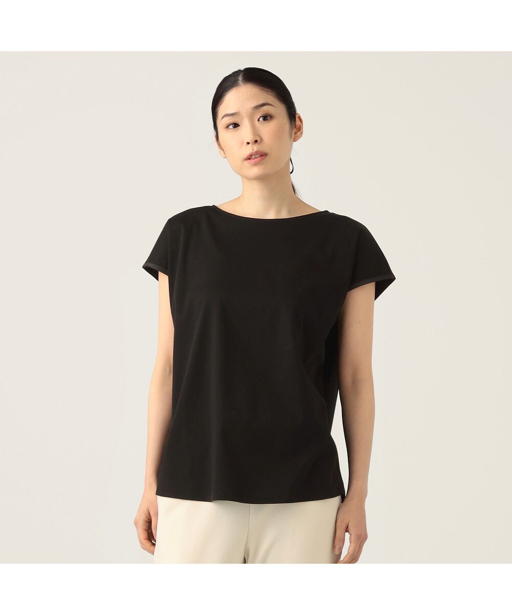 【オンワード】 Chacott>ダンス・フィットネス サテンパイピングTシャツ ブラック M レディース