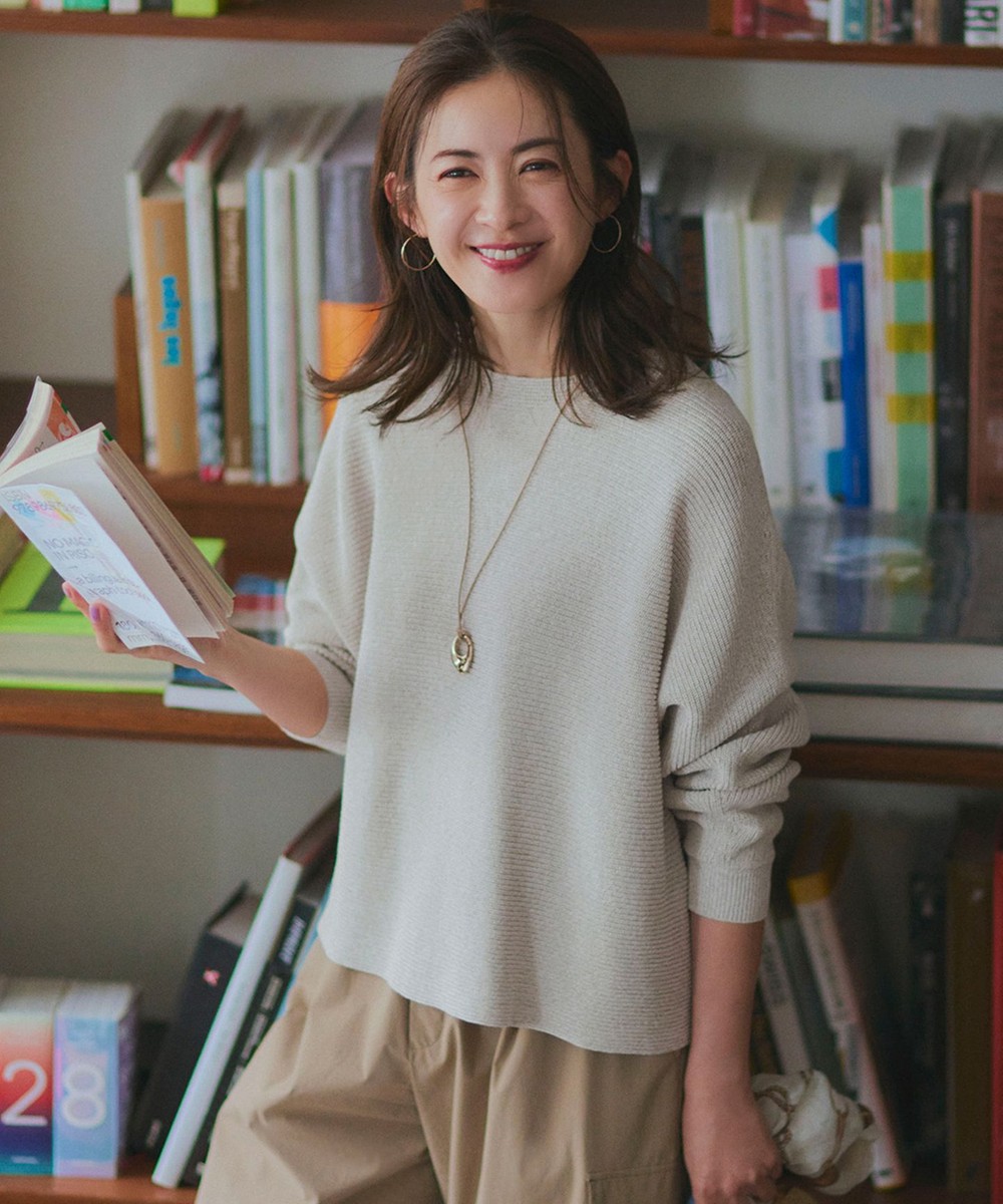 【オンワード】 23区 L(大きいサイズ)>トップス 【Oggi3月号掲載/洗える】コットンギマ クロップド ドルマン ニット ベージュ 46 レディース 【オンワード】 23区 L(大きいサイズ)>トップス 【Oggi3月号掲載/洗える】コットンギマ クロップド ドルマン ニット ベージュ 46 レディース