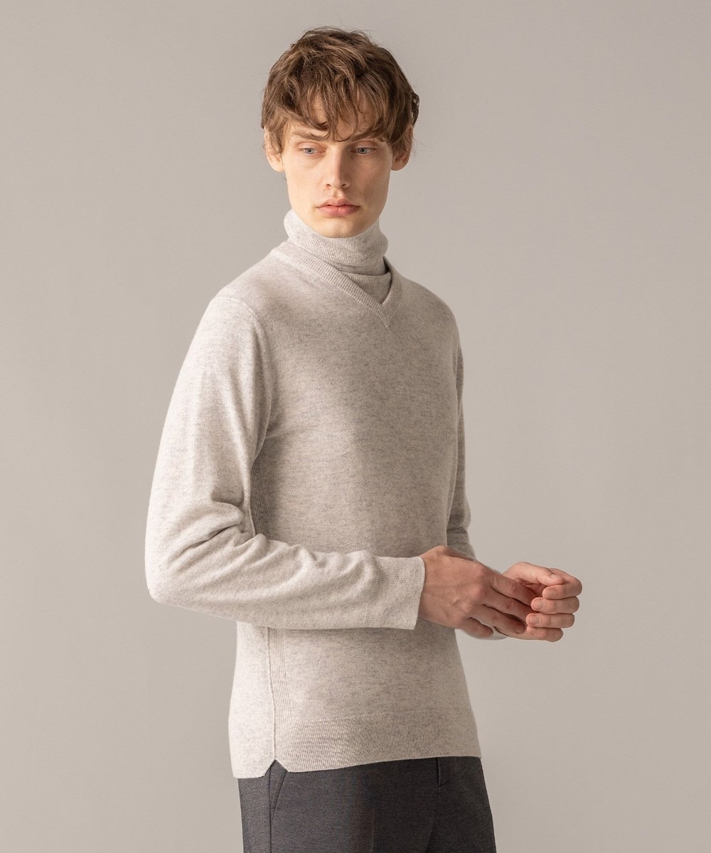 【オンワード】 JOSEPH MEN>トップス ピュアカシミア ニット Vネック ブラック 50 メンズ 【送料無料】