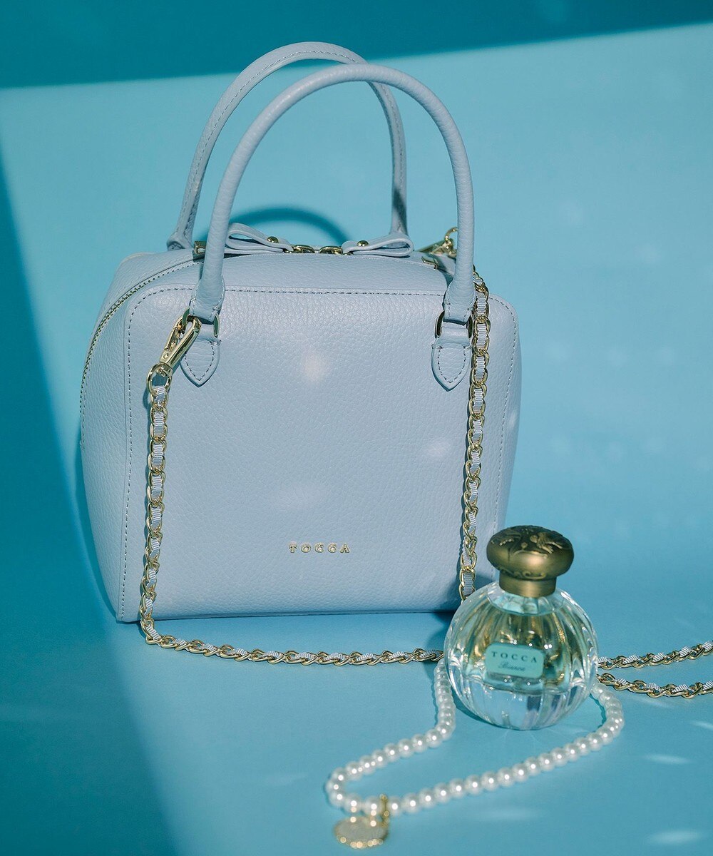 【オンワード】 TOCCA>バッグ ECLAT CARRE LEATHERBAG レザーバッグ ブルー F レディース