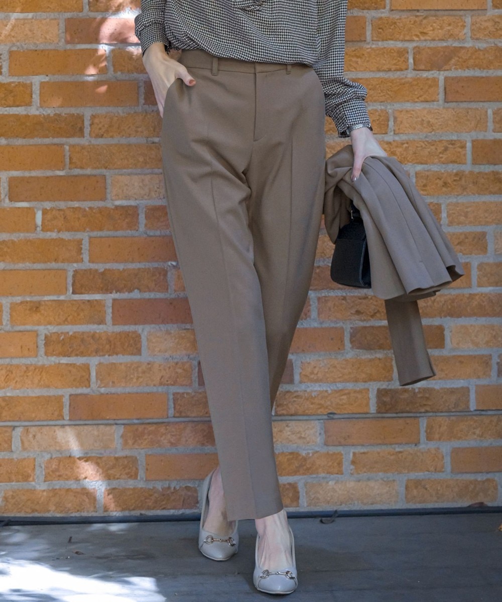 【オンワード】 ANY SIS>パンツ 【保温効果・ストレッチ・洗える】ビューティサーモ2WAYストレッチ テーパードパンツ グレージュ SS レディース 【オンワード】 ANY SIS>パンツ 【保温効果・ストレッチ・洗える】ビューティサーモ2WAYストレッチ テーパードパンツ グレージュ SS レディース