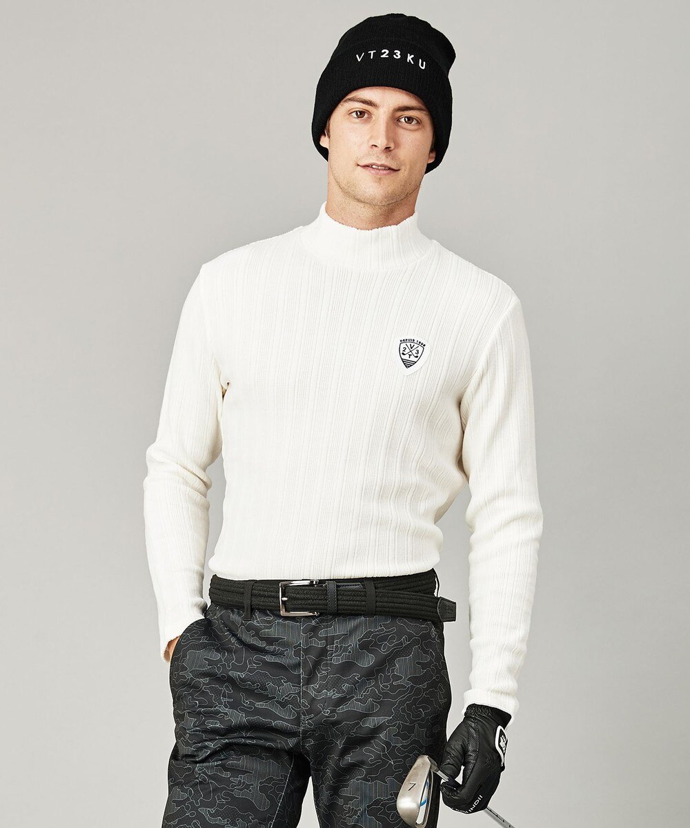 【オンワード】 23区GOLF>トップス 【MEN】グランサーモ変形リブ カットソー アイボリー M メンズ 【送料無料】