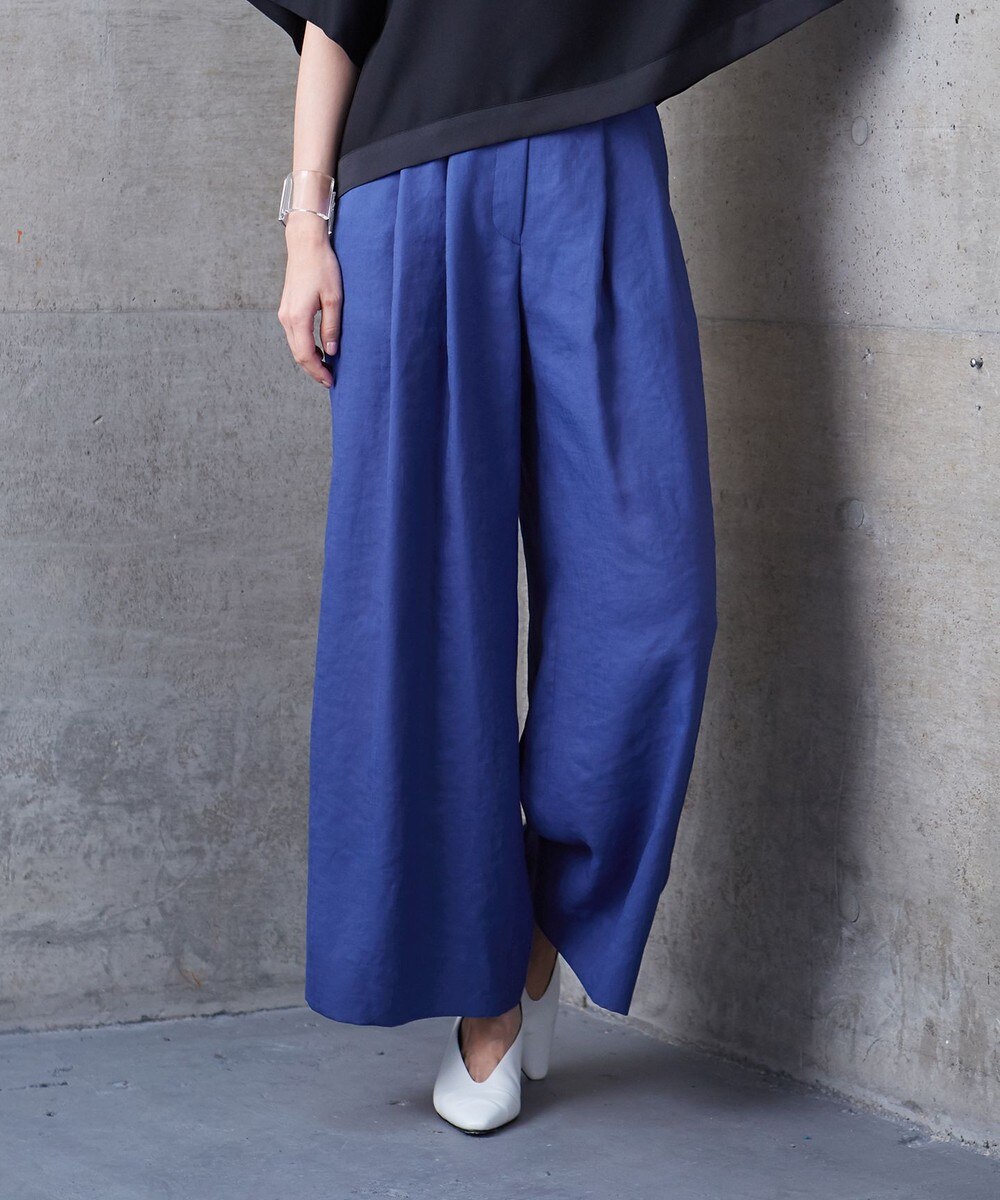 【オンワード】 ICB>パンツ 【マガジン掲載】Slub ワイドパンツ(番号CK27) アイボリー 0 レディース 【送料無料】