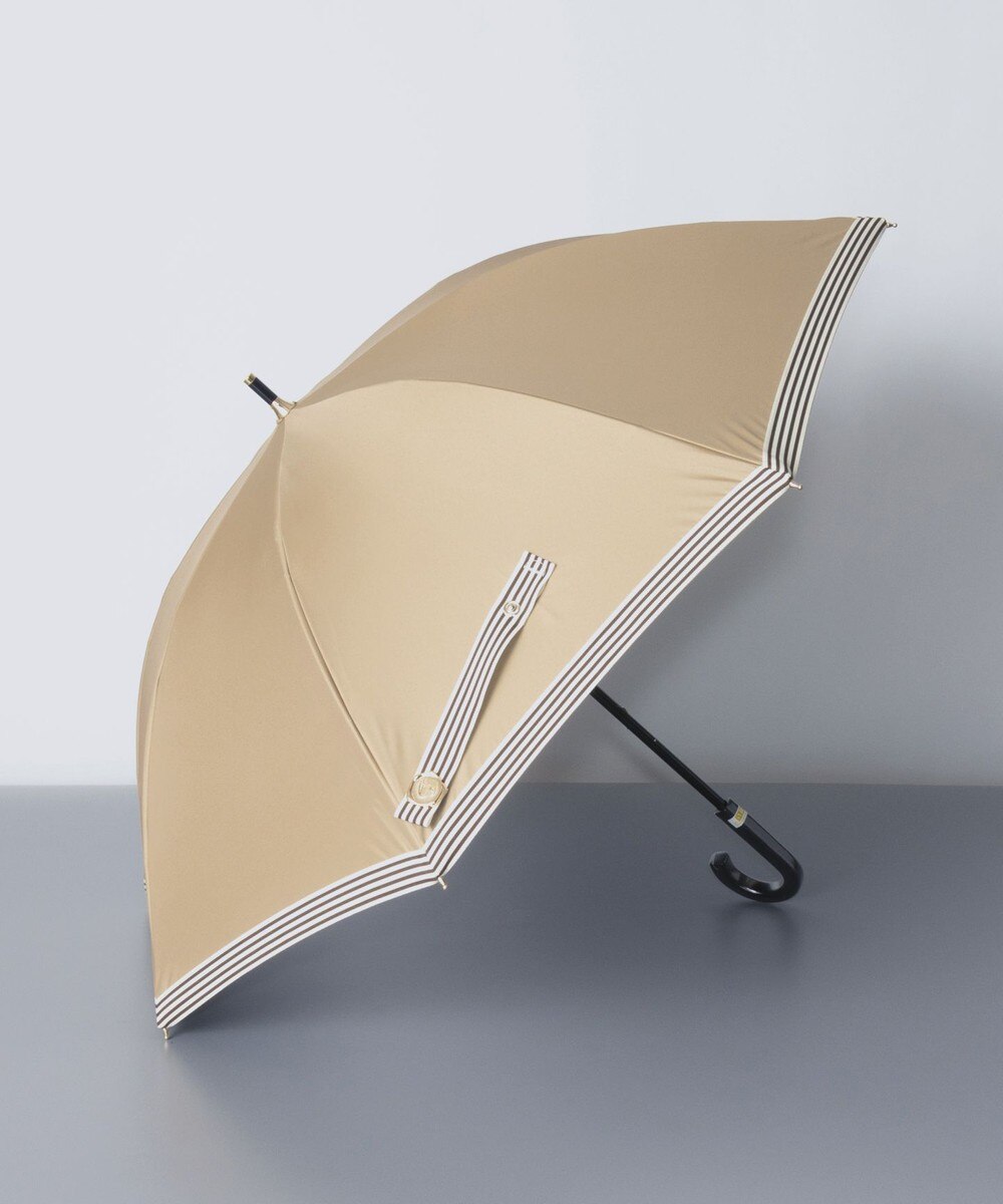 AURORA>ファッション雑貨 Beaurance（ビューランス）グログランリボン晴雨兼用傘（1段スライドショート傘） キャメル FREE レディース 【送料無料】