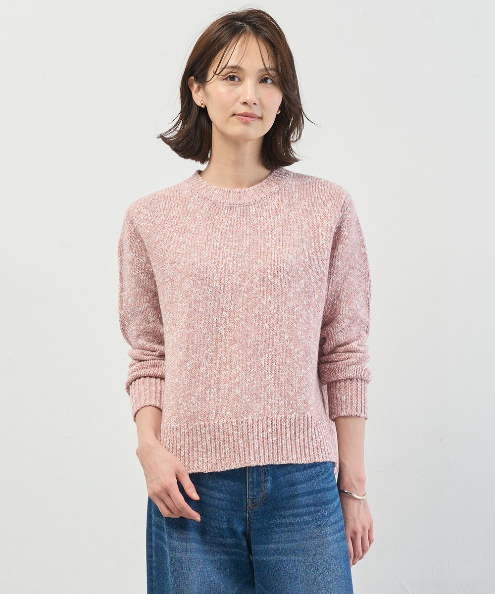 【オンワード】 J.PRESS LADIES>トップス Color Yarn クルーネック ニット ピンク M レディース