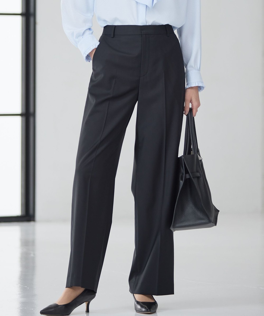 【オンワード】 23区>パンツ 【先行予約/セットアップ着用】ファインネスウール ワイド パンツ ブラック 42 レディース 【オンワード】 23区>パンツ 【先行予約/セットアップ着用】ファインネスウール ワイド パンツ ブラック 42 レディース