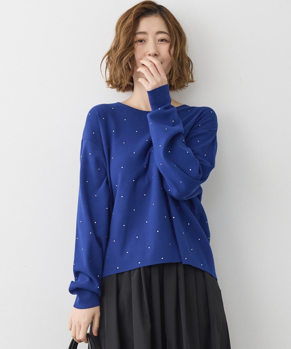 【オンワード】 23区>トップス 【先行予約/WEB&一部店舗限定カラーあり】クリスタルホットフィット ニット ブルー 38 レディース 【オンワード】 23区>トップス 【先行予約/WEB&一部店舗限定カラーあり】クリスタルホットフィット ニット ブルー 38 レディース