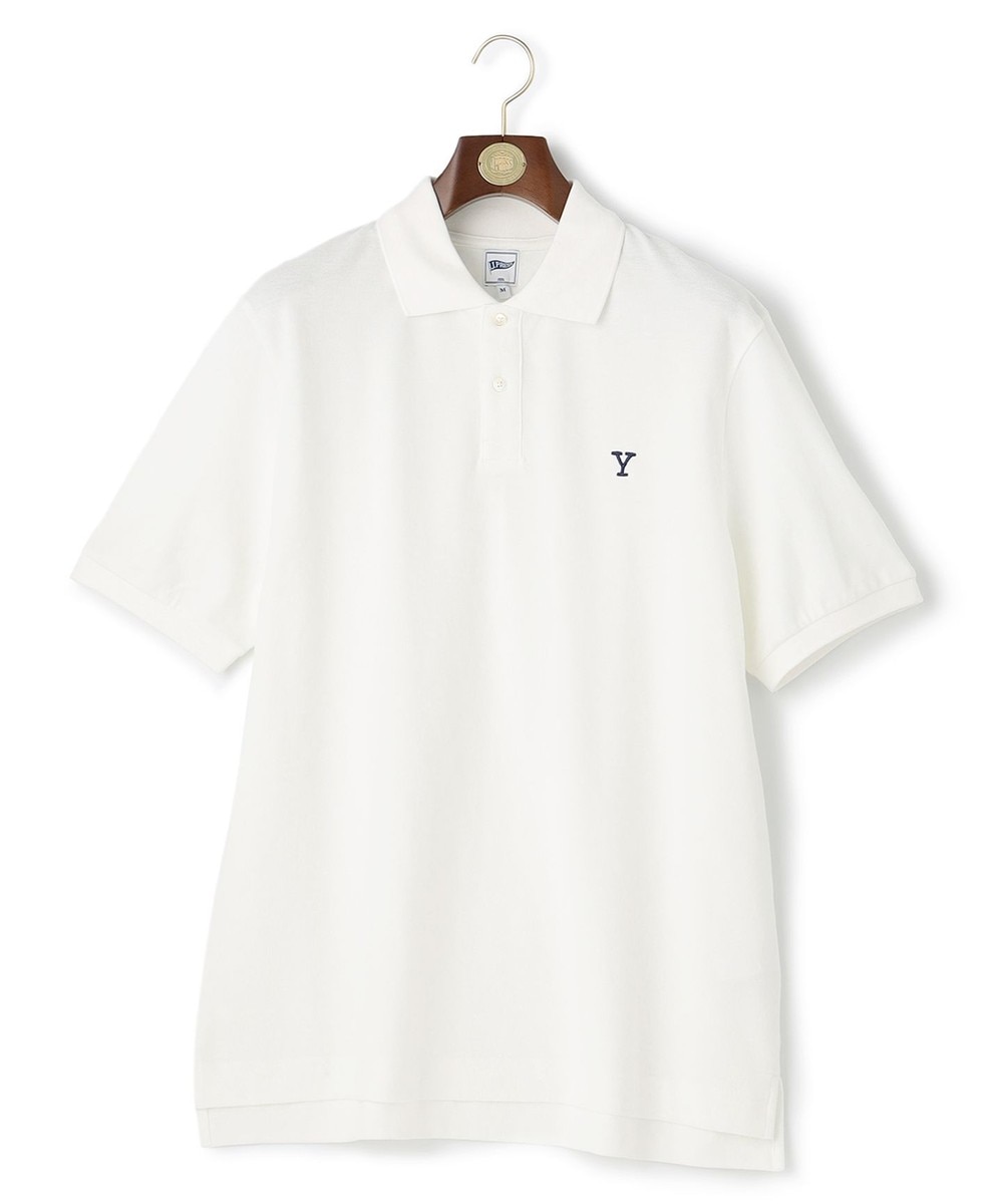 ＜オンワード＞J.PRESS MEN>トップス 【Pennant Label】Garment Dyed Polo Shirt / Yale ホワイト M メンズ 【送料無料】