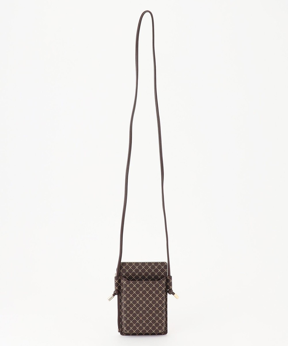 【オンワード】 ANY>バッグ クラシックスマートフォンポシェット ブラウン×ベージュ柄 F レディース 【オンワード】 ANY>バッグ クラシックスマートフォンポシェット ブラウン×ベージュ柄 F レディース