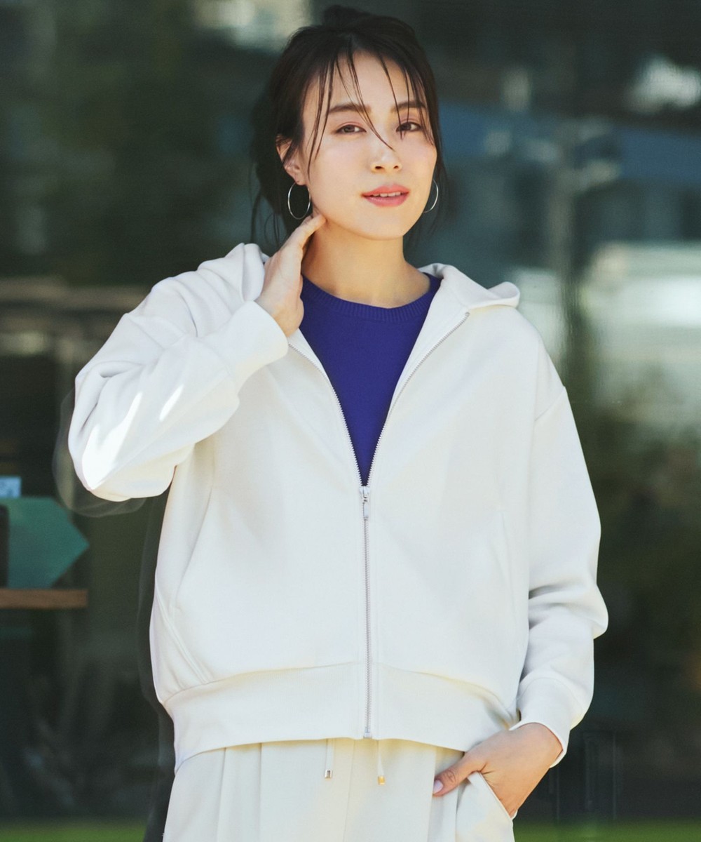 【オンワード】 ANY L>トップス 【洗濯機可/UVケア】ダンボールジップパーカー オフ 4 レディース 【オンワード】 ANY L>トップス 【洗濯機可/UVケア】ダンボールジップパーカー オフ 4 レディース