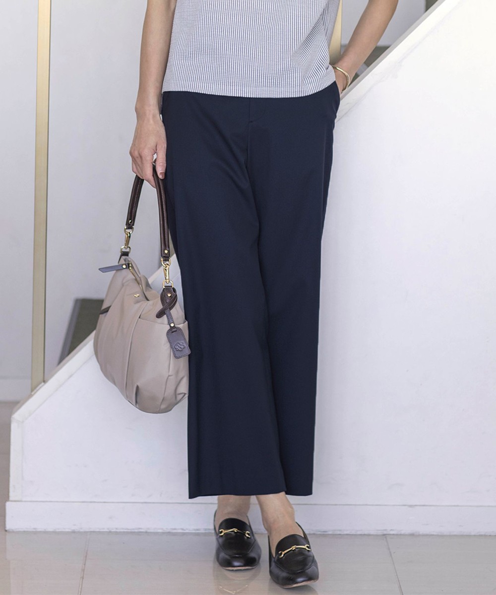 【オンワード】 J.PRESS LADIES L(大きいサイズ)>パンツ 【セットアップ対応・洗える・撥水・防汚】コットンFITTYシャーク ワイド アンクル パンツ ネイビー T15 レディース 【オンワード】 J.PRESS LADIES L(大きいサイズ)>パンツ 【セットアップ対応・洗える・撥水・防汚】コットンFITTYシャーク ワイド アンクル パンツ ネイビー T15 レディース