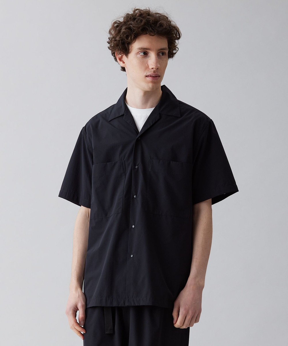 ＜オンワード＞UNFILO>トップス 【MEN】MOVE TEX オープンカラーシャツ ブラック XL メンズ 【送料無料】