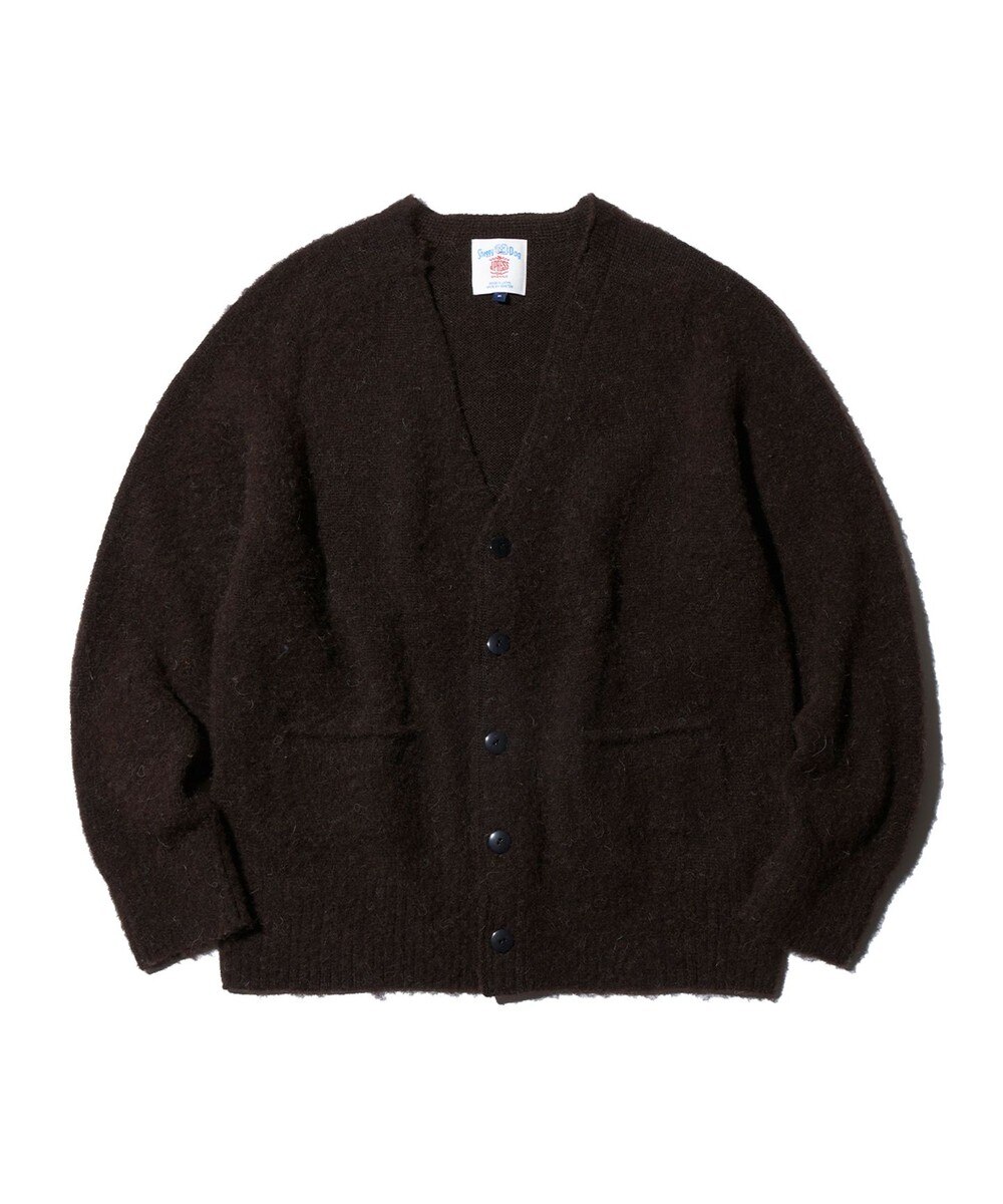 【オンワード】 J.PRESS MEN>トップス 【J.PRESS ORIGINALS】BRITISH WOOL SHAGGYDOG CARDIGAN / JAPAN MADE ダークブラウン L メンズ