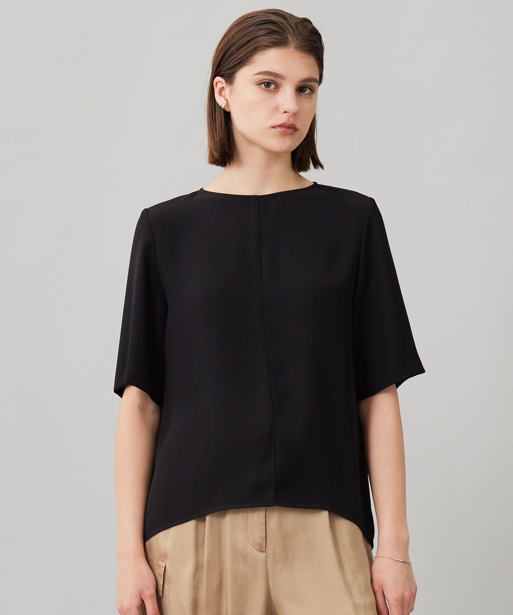 【オンワード】 ICB>トップス 【UVカット・防シワ・洗える】ライトダブルクロス Tブラウス ブラック 0 レディース 【オンワード】 ICB>トップス 【UVカット・防シワ・洗える】ライトダブルクロス Tブラウス ブラック 0 レディース