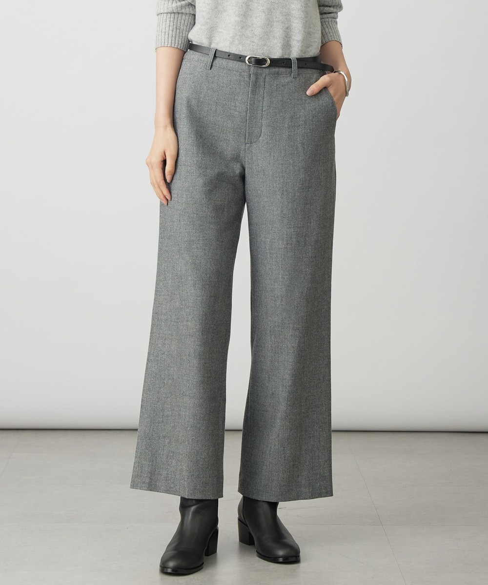 【オンワード】 J.PRESS LADIES>パンツ チェルビック セミワイド パンツ グレー 7 レディース 【オンワード】 J.PRESS LADIES>パンツ チェルビック セミワイド パンツ グレー 7 レディース