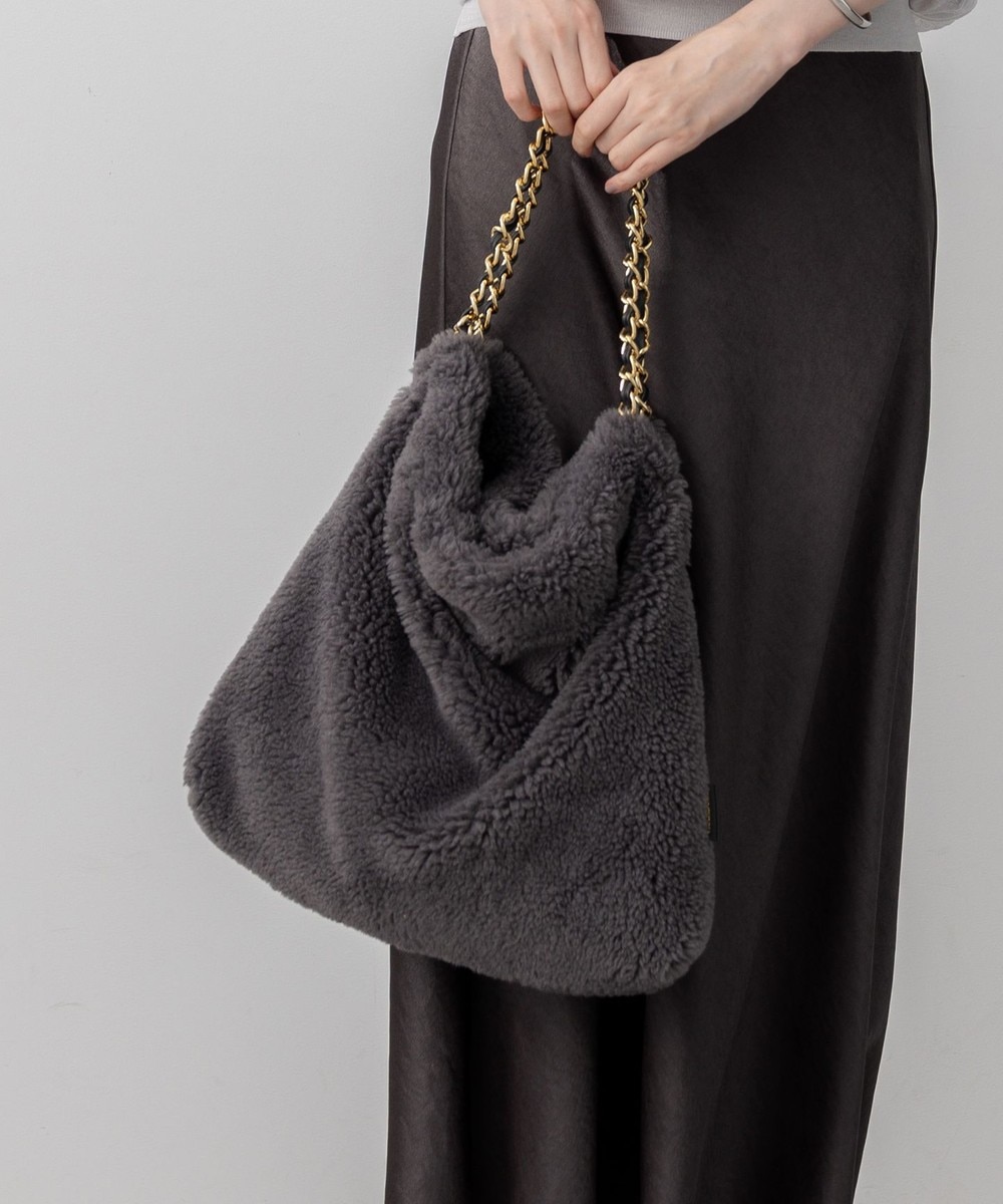 【オンワード】 23区>バッグ VIOLAd'ORO エコムートン チェーンショルダー トートバッグ グレー F レディース 【オンワード】 23区>バッグ VIOLAd'ORO エコムートン チェーンショルダー トートバッグ グレー F レディース