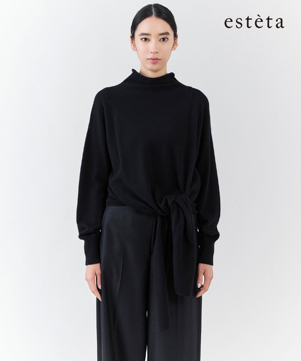 【オンワード】 23区 L（大きいサイズ）>トップス 【エステータ】クロスニット ブラック 44 レディース