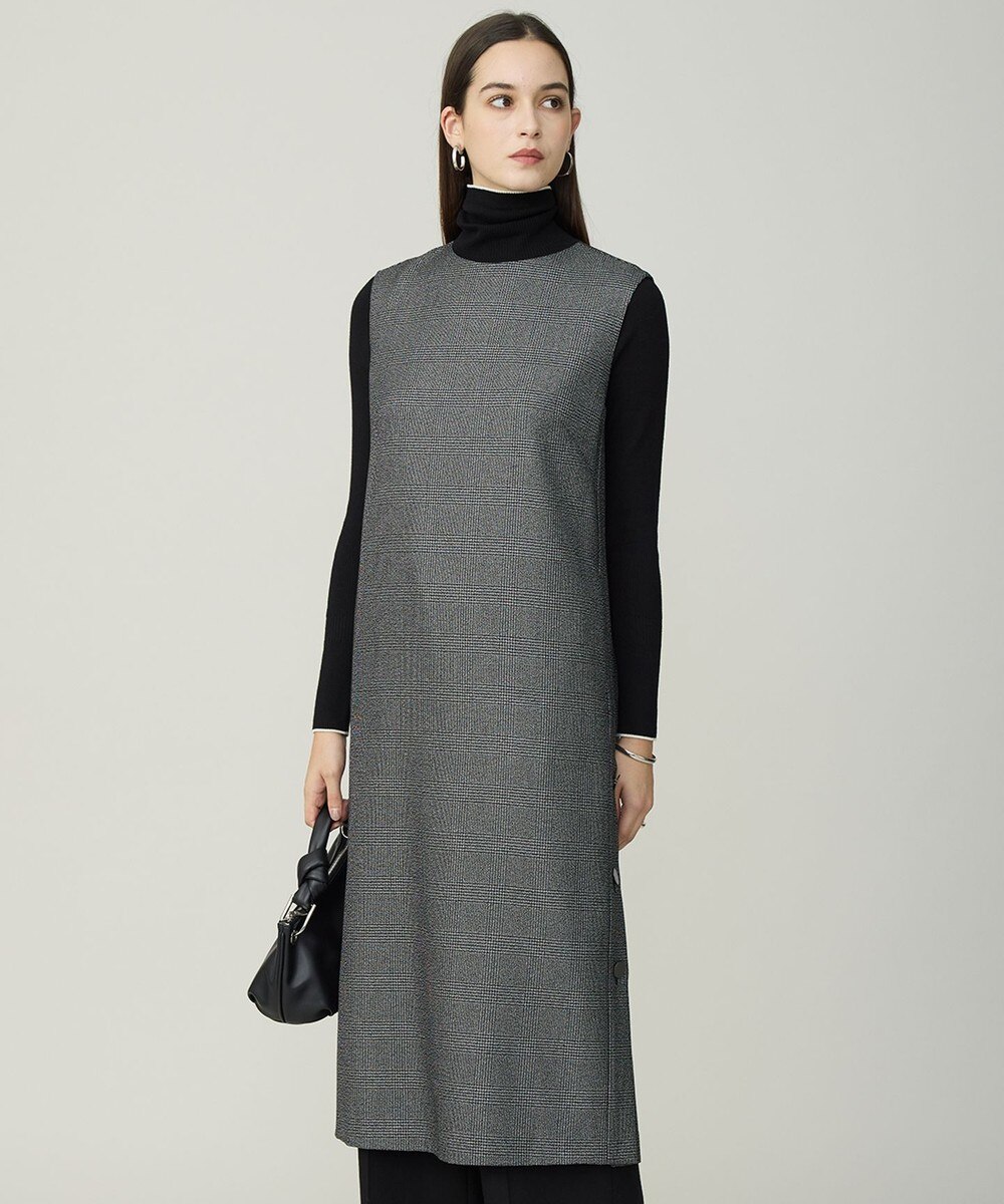 【オンワード】 ICB>ワンピース 【先行予約】 ウォッシャブルライトウール ワンピース ラメチェック 2 レディース