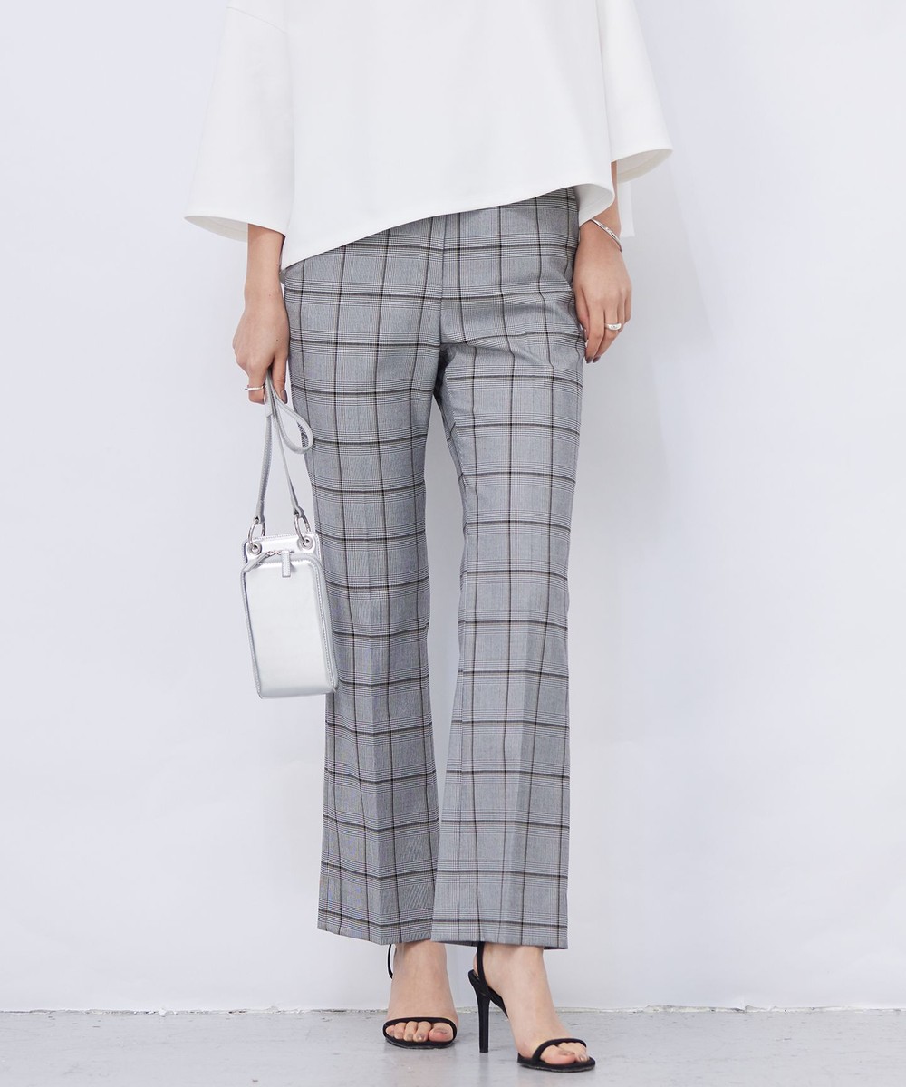 【オンワード】 ICB>パンツ T/Rグレンチェック セミフレアパンツ グレンチェック 6 レディース 【オンワード】 ICB>パンツ T/Rグレンチェック セミフレアパンツ グレンチェック 6 レディース