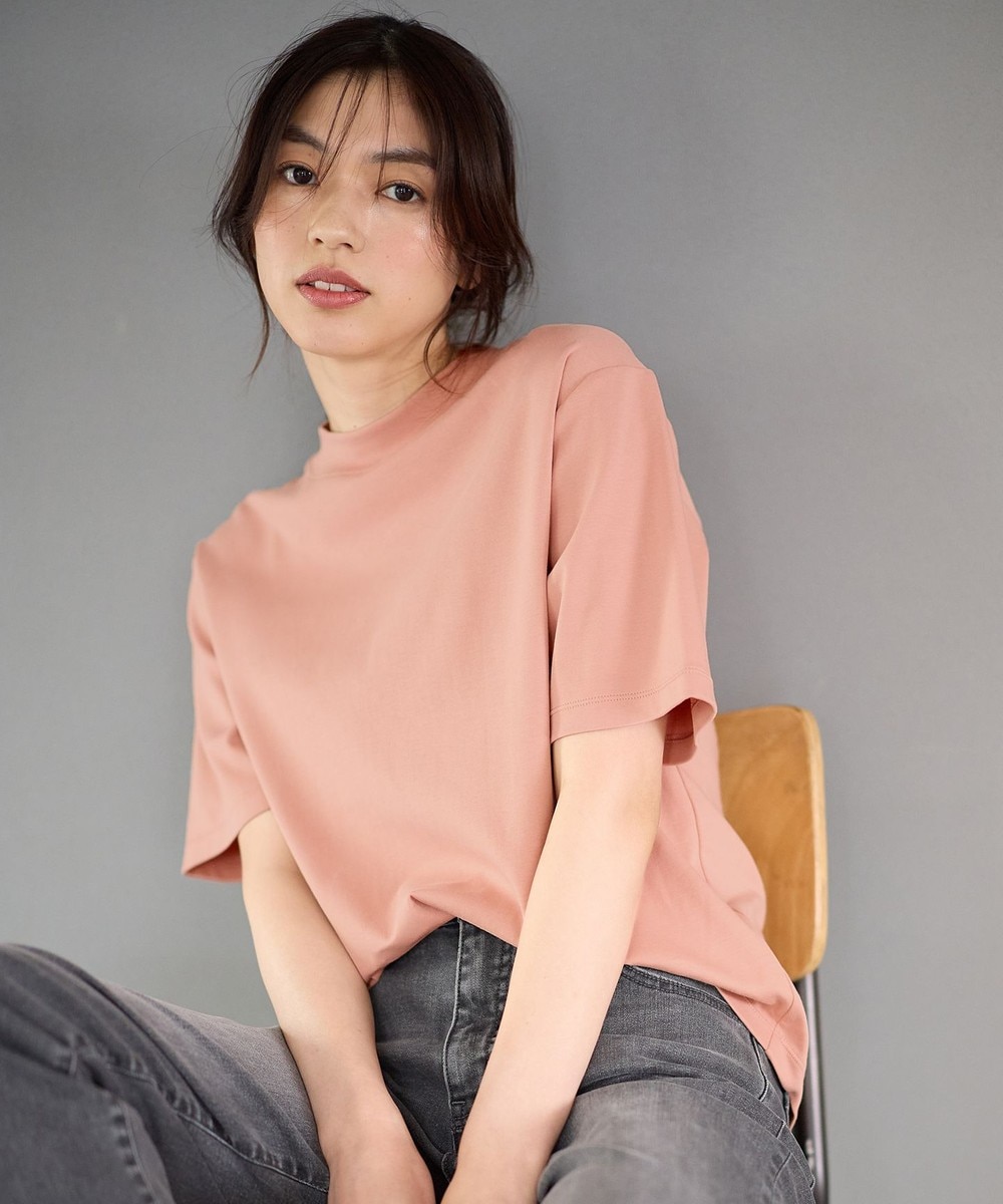 【オンワード】 ANY>トップス 【接触冷感/UVケア】マルチファンクションモックネックTシャツ コーラル 2 レディース 【オンワード】 ANY>トップス 【接触冷感/UVケア】マルチファンクションモックネックTシャツ コーラル 2 レディース