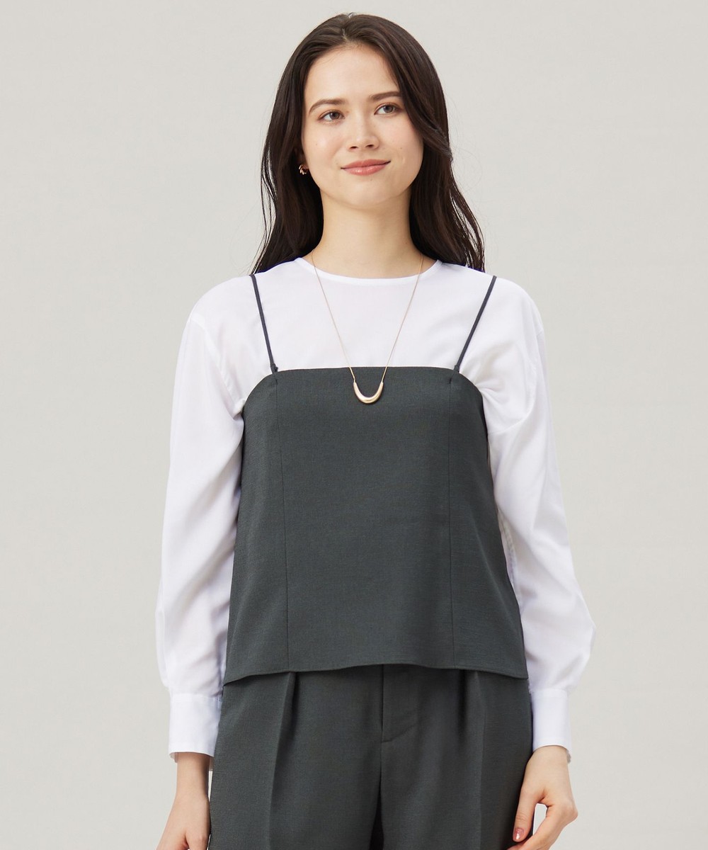 【オンワード】 自由区>トップス 【セットアップ対応・接触冷感・洗える】リネンライクシンセティックキャミ ビスチェ スレート 38 レディース 【オンワード】 自由区>トップス 【セットアップ対応・接触冷感・洗える】リネンライクシンセティックキャミ ビスチェ スレート 38 レディース