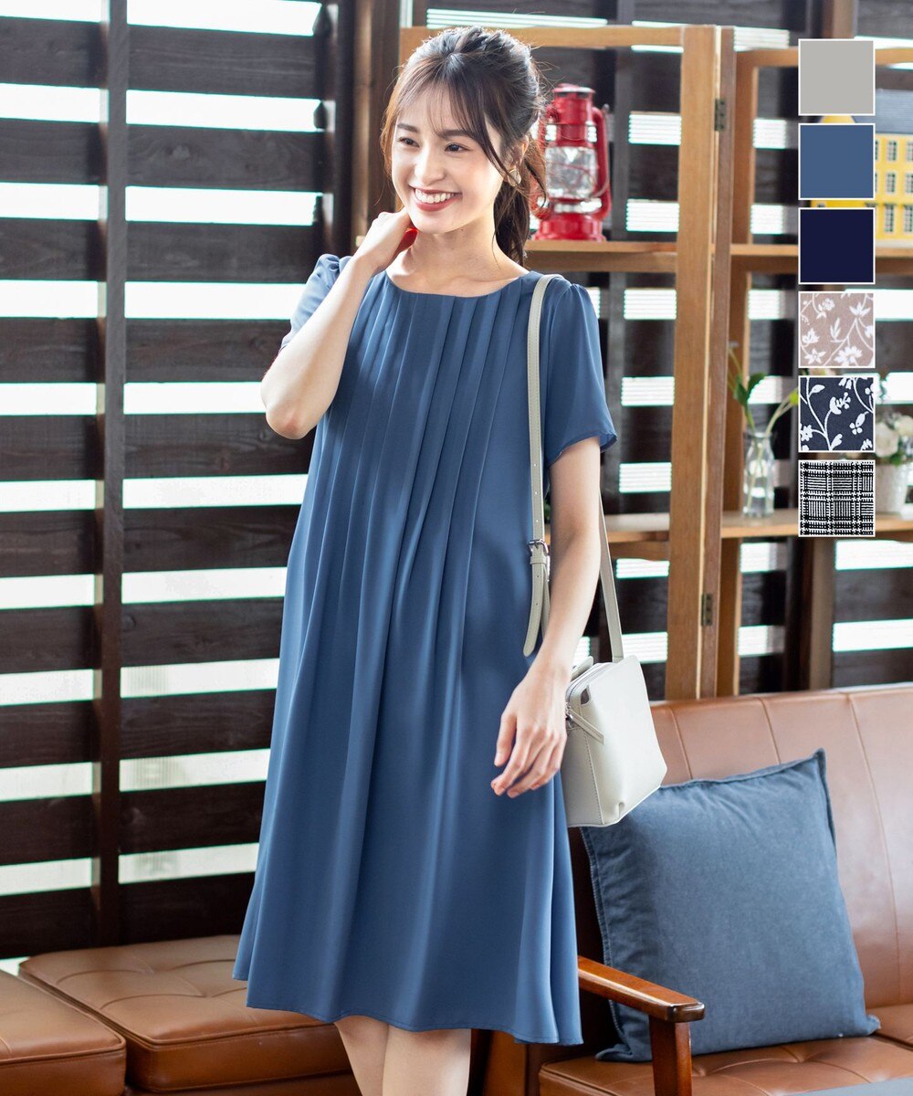 【洗える】スタイルアップも叶うピンタックワンピース