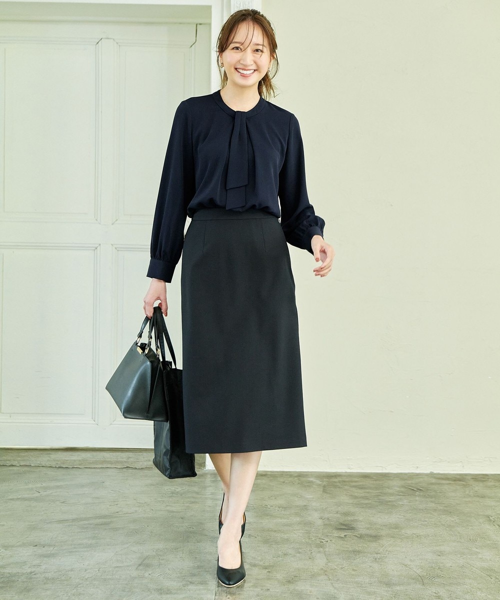 【オンワード】 ANY>スカート 【洗濯機可/ストレッチ/ウエストゴム/セットアップ可】イージーケアタイトスカート ネイビー 1 レディース 【オンワード】 ANY>スカート 【洗濯機可/ストレッチ/ウエストゴム/セットアップ可】イージーケアタイトスカート ネイビー 1 レディース