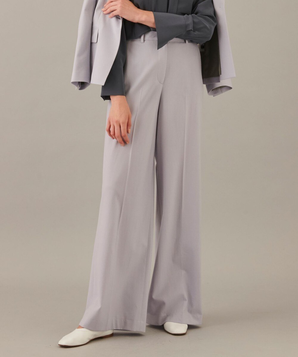 【オンワード】 JOSEPH>パンツ 【柚香 光さん着用】フェルテッドフランネル フルレング スワイド パンツ サックスブルー 34 レディース 【送料無料】