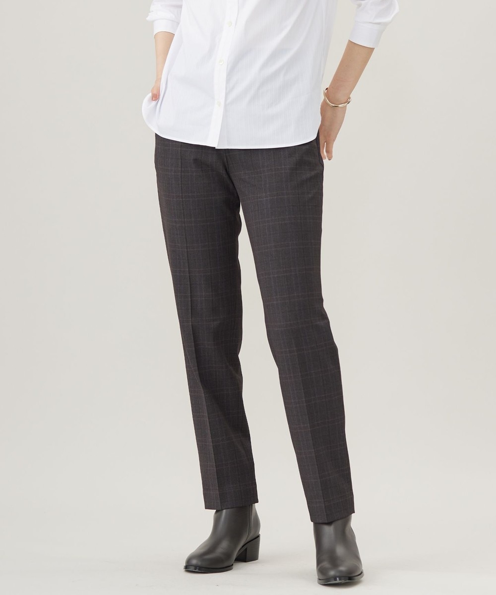 【オンワード】 J.PRESS LADIES L(大きいサイズ)>パンツ 【洗える】T/Rアルガンシルクチェック テーパード パンツ グレーチェック T15 レディース 【オンワード】 J.PRESS LADIES L(大きいサイズ)>パンツ 【洗える】T/Rアルガンシルクチェック テーパード パンツ グレーチェック T15 レディース