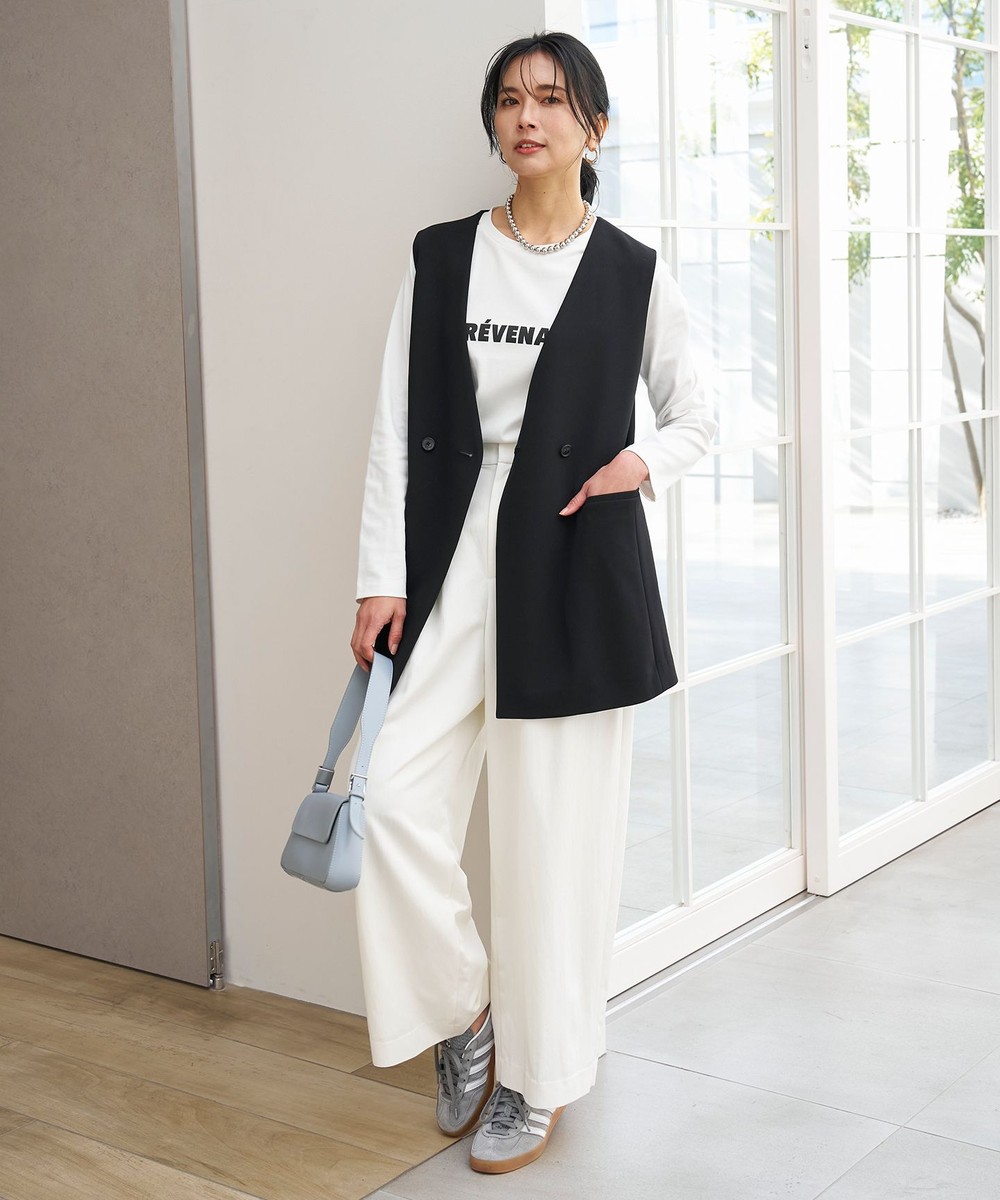 【オンワード】 UNFILO>パンツ タックワイドパンツ エクリュ M レディース 【オンワード】 UNFILO>パンツ タックワイドパンツ エクリュ M レディース