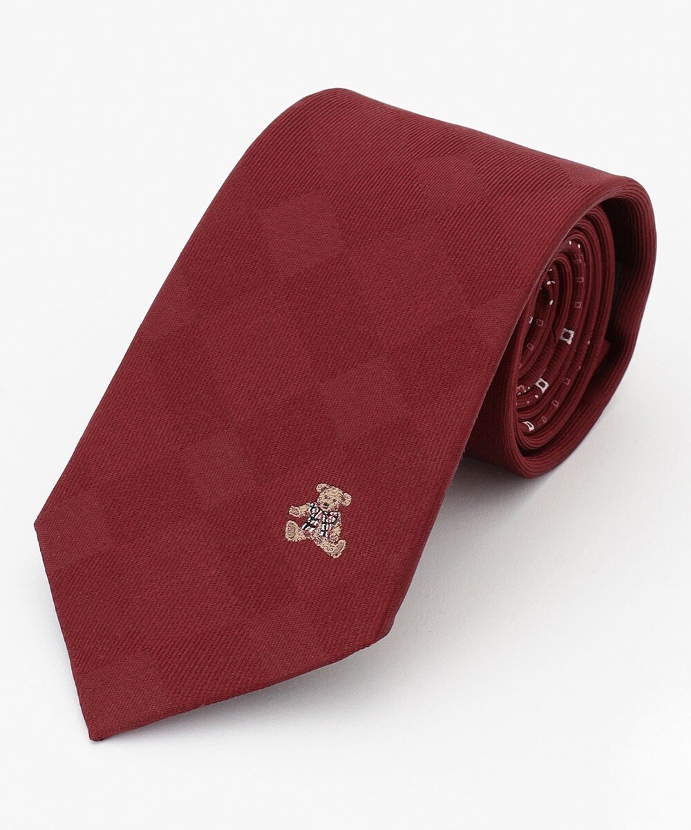 【オンワード】 DAKS>スーツ/ネクタイ 【オンワードクローゼット限定】無地ベア&小剣パッチワーク小紋 ネクタイ ネイビー F メンズ 【送料無料】