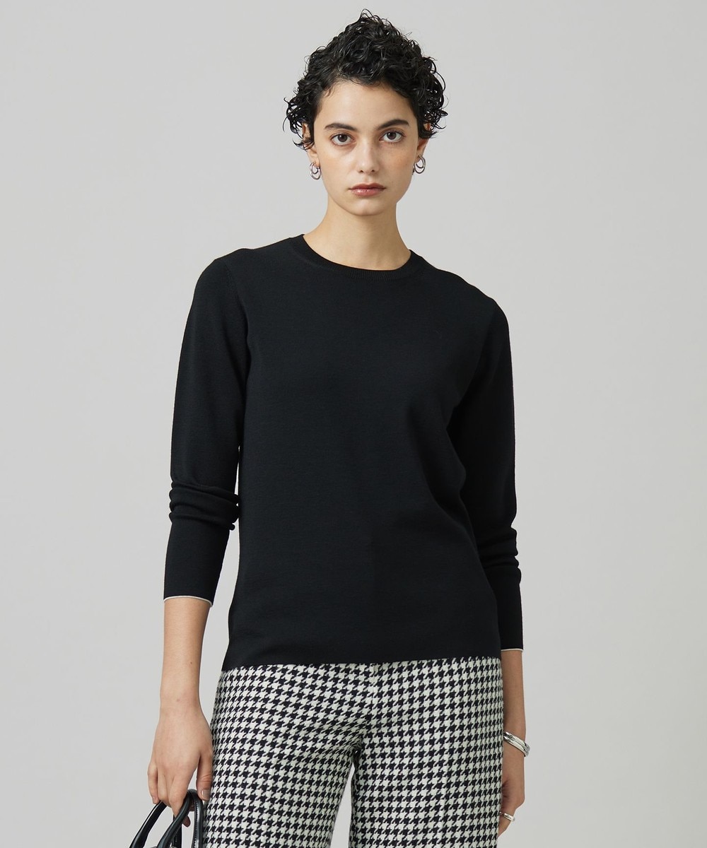 【オンワード】 ICB>トップス 【洗える】 エクストラファインメリノ クルーネックプルオーバー ブラック XS レディース 【オンワード】 ICB>トップス 【洗える】 エクストラファインメリノ クルーネックプルオーバー ブラック XS レディース