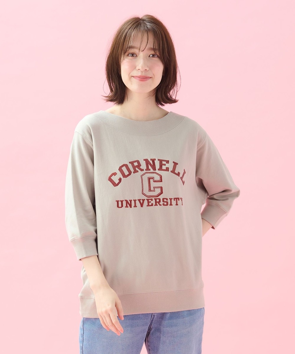 【オンワード】 ANY>トップス 【洗濯機可/UVケア】カレッジコラボトレーナー エクリュ×レッド刺繡(CORNELL) F レディース 【オンワード】 ANY>トップス 【洗濯機可/UVケア】カレッジコラボトレーナー エクリュ×レッド刺繡(CORNELL) F レディース
