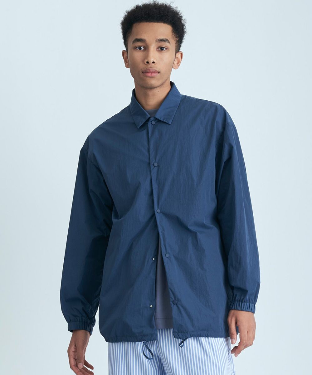 【オンワード】 ATON>ジャケット/アウター NATURAL DYE NYLON コーチジャケット - UNISEX BLUE 06 レディース 【送料無料】