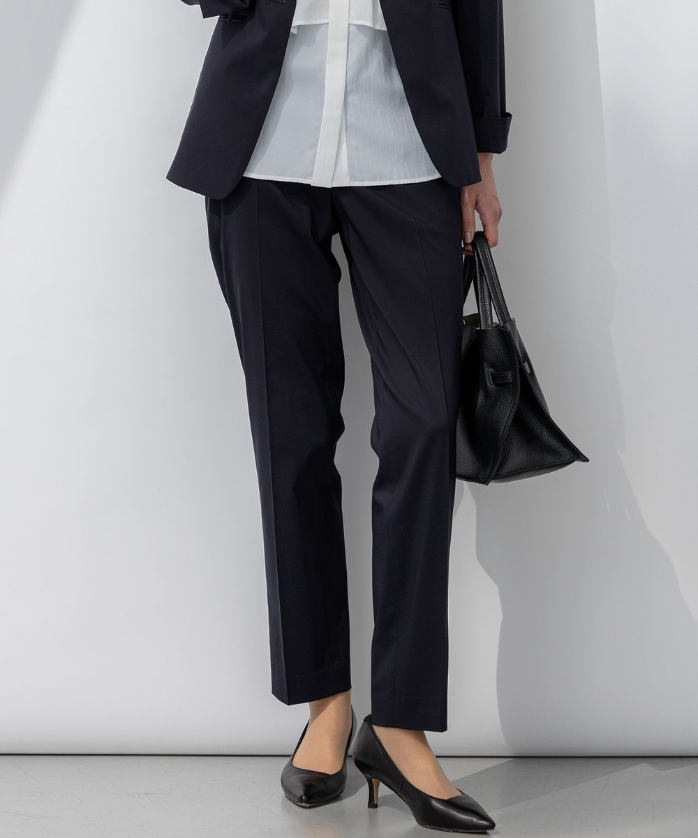 【オンワード】 23区>パンツ 【セットアップ対応/洗える】ストレッチシャンブレー テーパード パンツ ネイビー 40 レディース 【オンワード】 23区>パンツ 【セットアップ対応/洗える】ストレッチシャンブレー テーパード パンツ ネイビー 40 レディース