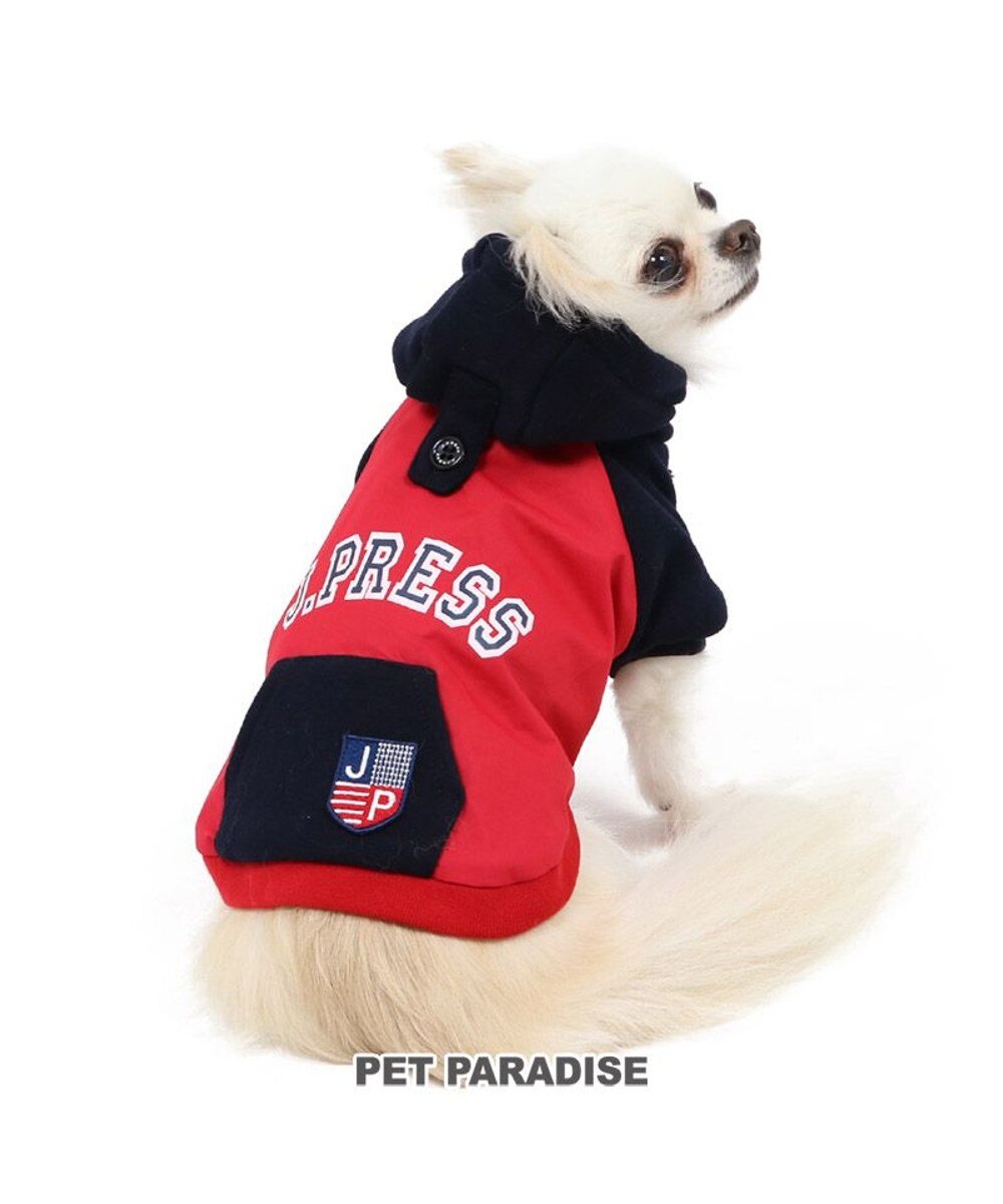 PET PARADISE>ペットグッズ 犬 服 J.PRESS パーカー 【小型犬】 カレッジ 赤 赤 ＤＳＳ 【送料無料】