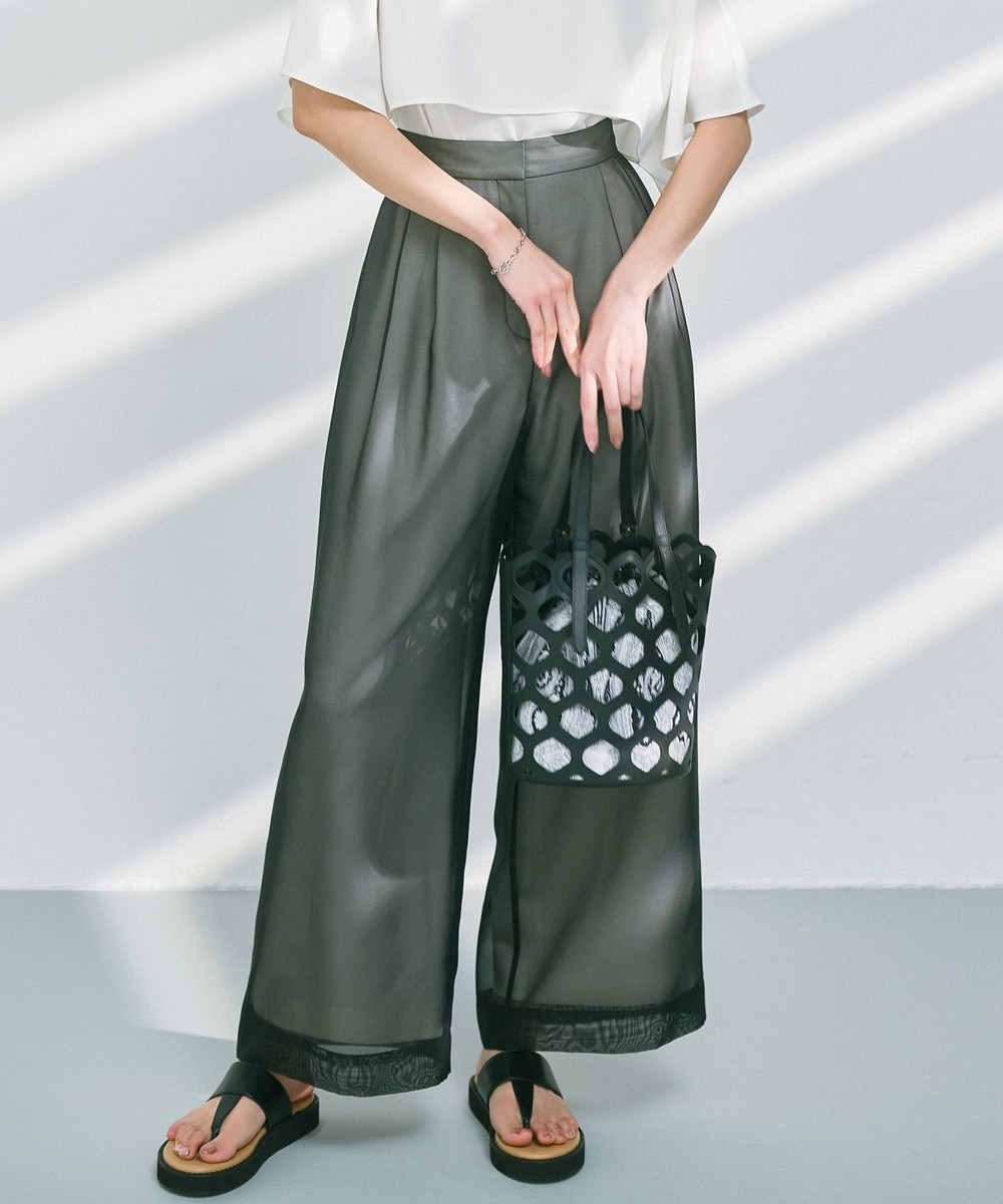 【オンワード】 ICB>パンツ 【洗える】 シアーレイヤードパンツ ブラック 2 レディース 【オンワード】 ICB>パンツ 【洗える】 シアーレイヤードパンツ ブラック 2 レディース