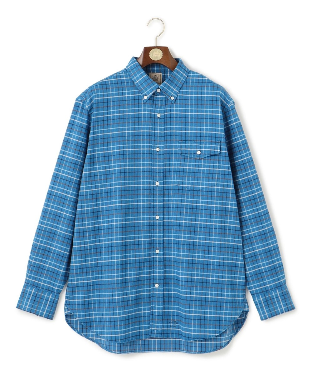 【オンワード】 J.PRESS MEN>トップス 【KING SIZE】コットンネル タッタソールシャツ/B.D ブルー 4L メンズ 【オンワード】 J.PRESS MEN>トップス 【KING SIZE】コットンネル タッタソールシャツ/B.D ブルー 4L メンズ