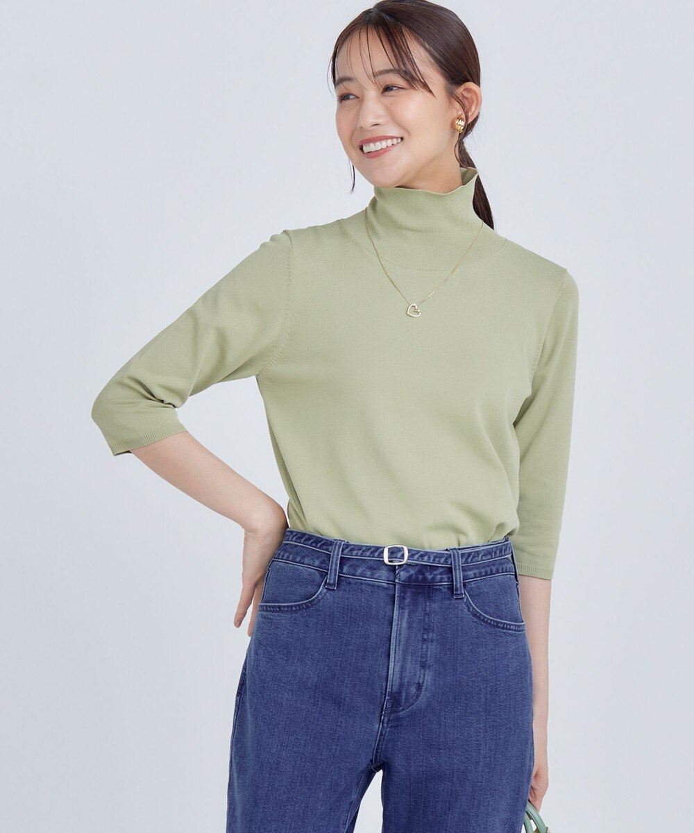 【オンワード】 組曲 L(大きいサイズ)>トップス 【6色展開・UVケア】モダンタートルニット ピスタチオ 6 レディース 【オンワード】 組曲 L(大きいサイズ)>トップス 【6色展開・UVケア】モダンタートルニット ピスタチオ 6 レディース