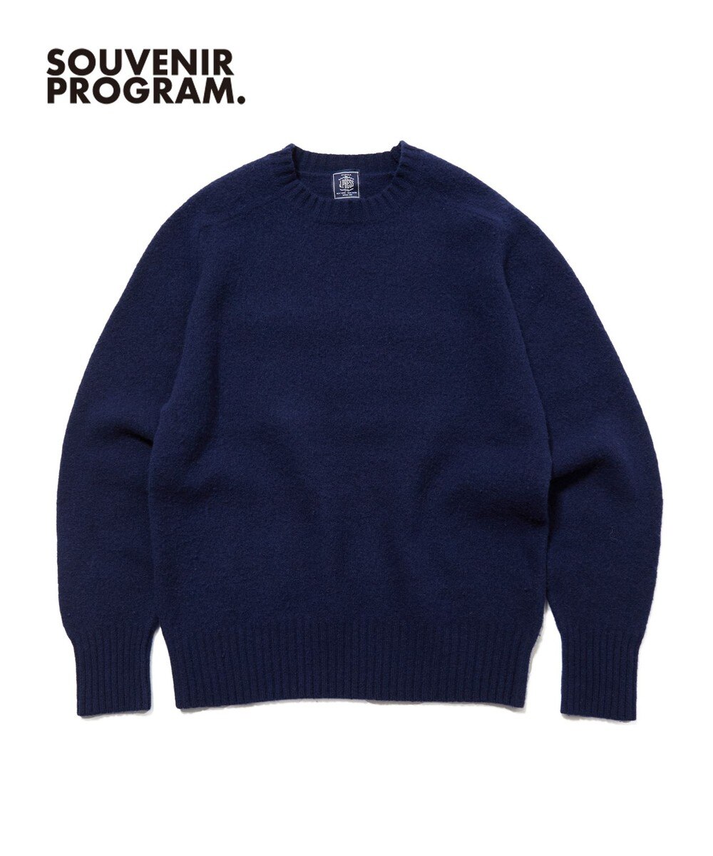 【オンワード】 J.PRESS MEN>トップス 【J.PRESS ORIGINALS】【UNISEX】Shaggy Saddle Crew Neck Sweater ネイビー M メンズ