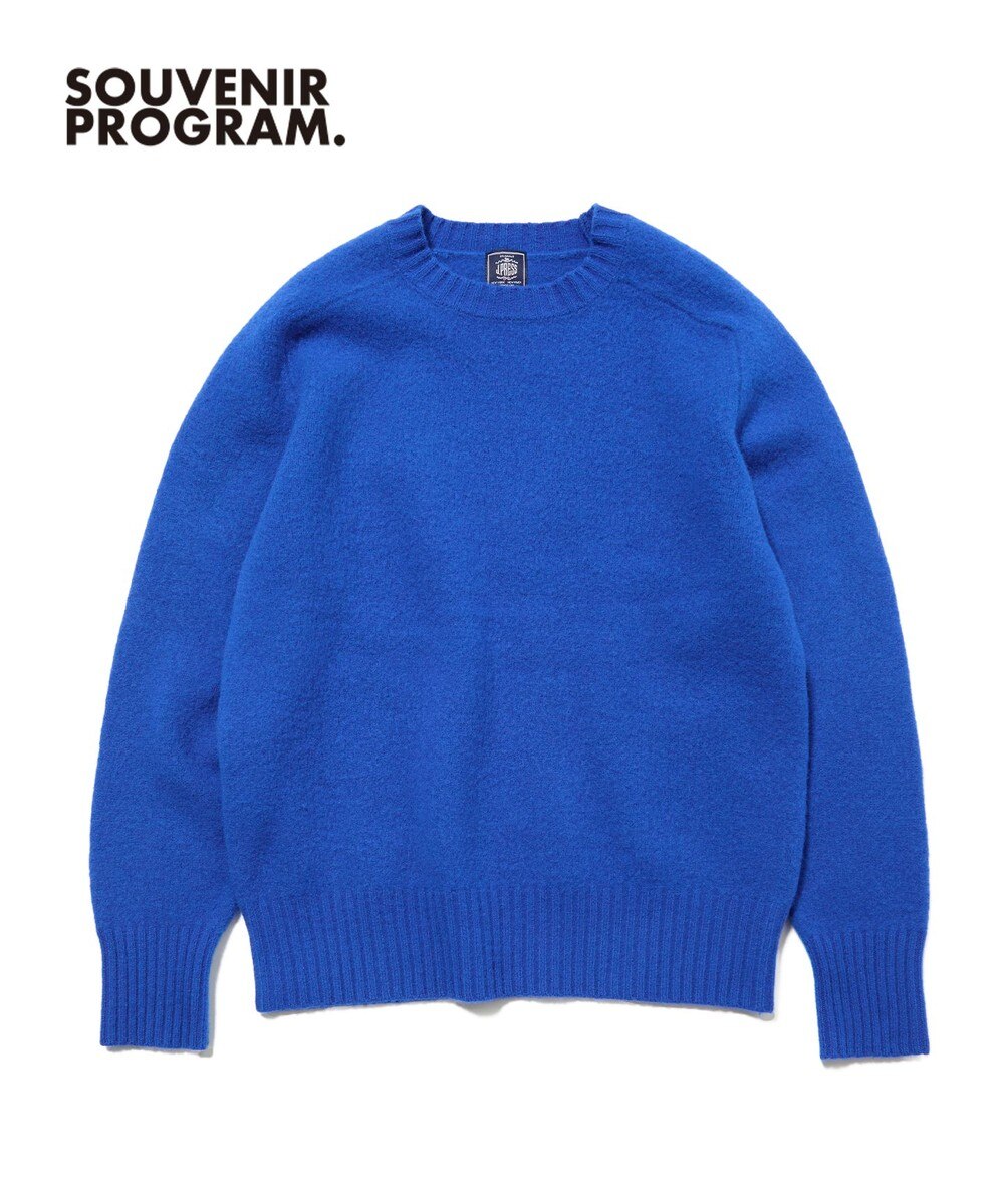 【オンワード】 J.PRESS MEN>トップス 【J.PRESS ORIGINALS】【UNISEX】Shaggy Saddle Crew Neck Sweater ブルー S メンズ